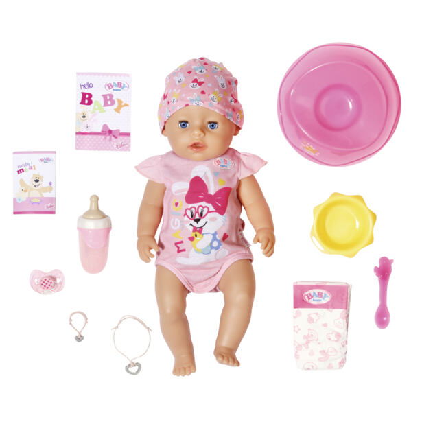 12827956 BABY born s kúzelným cumlíkom, dievčatko, 43 cm - poškodený obal