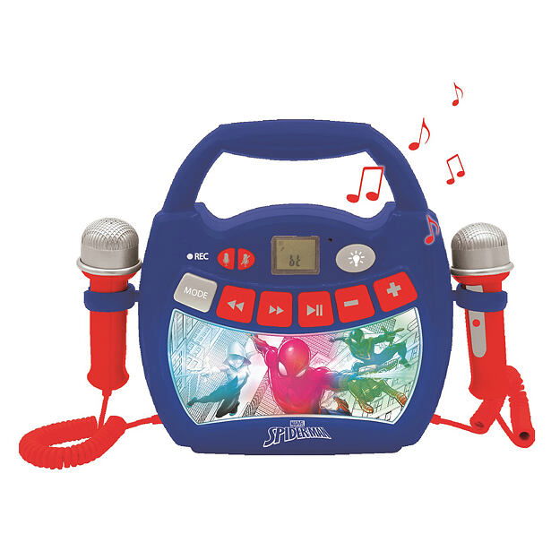 Lexibook Reproduktor karaoke Spider-Man s mikrofony a osvětlením