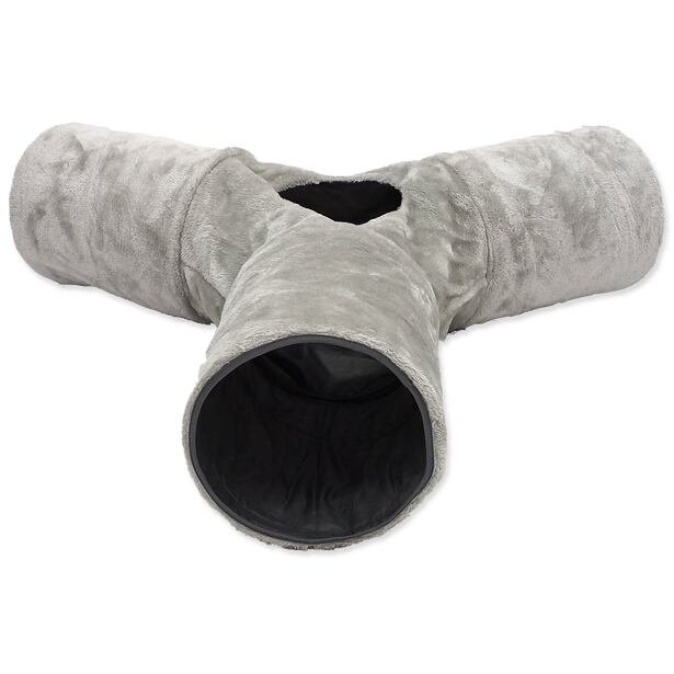 Tunel MAGIC CAT plyšový tvar Y šustící šedý 80 cm