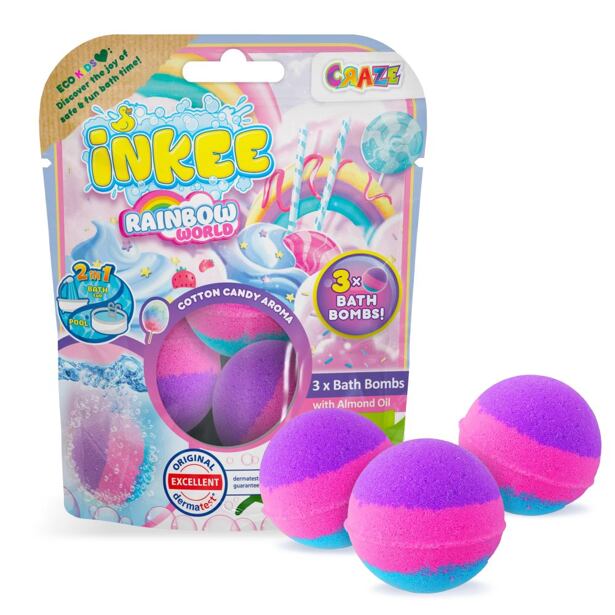 INKEE Rainbow world 3x šumivá bomba