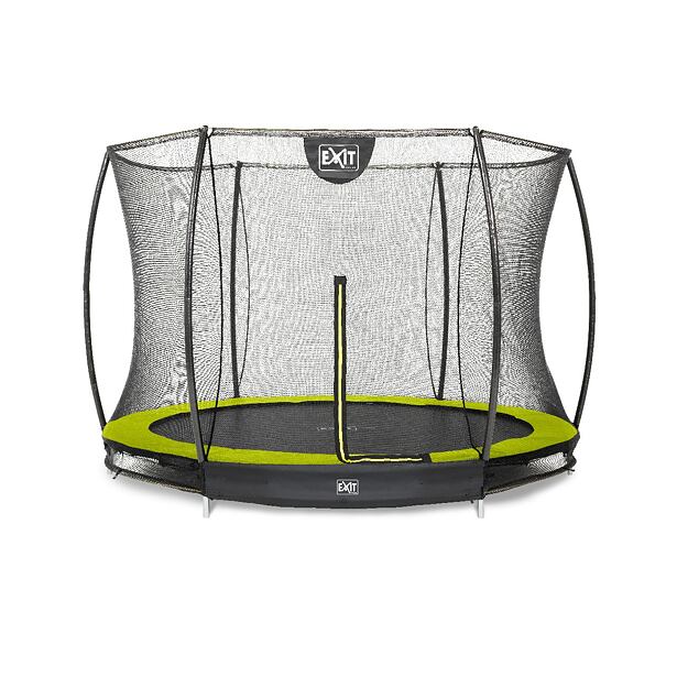 EXIT TOYS Silhouette pozemní trampolína ø244cm s ochrannou sítí - zelená