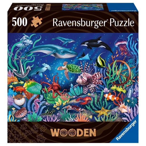 Ravensburger Drevené puzzle Podmorský svet 500 dielikov