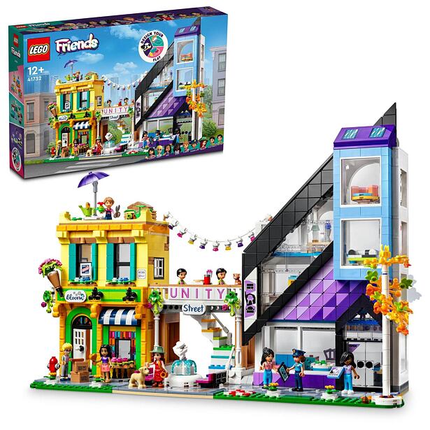 LEGO® Friends 41732 Kvetinárstvo a dizajn štúdio v centre mesta