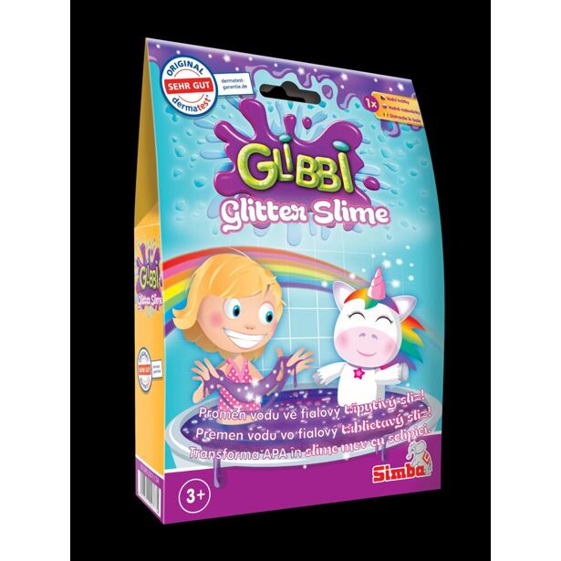 S 5953271 Glibbi Glitter Slime sliz fialový trblietavý - poškodený obal
