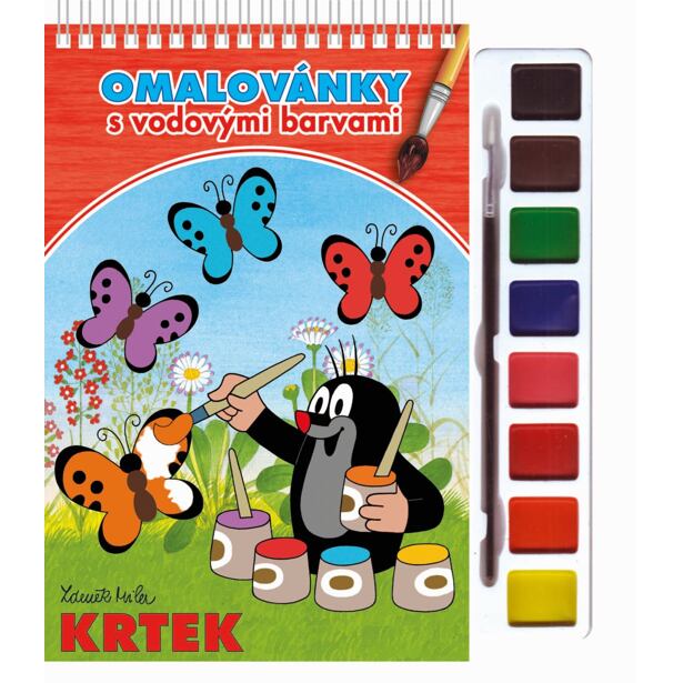 Akim Omalovánky s vodovými barvami a štětcem Krtek 1