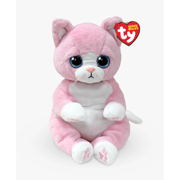 TY Beanie Bellies LILLIBELLE 15 cm - růžová kočka
