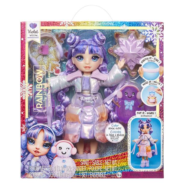 26120865 Rainbow High Winter Wonderland Doll- Violet fialová - poškozený obal