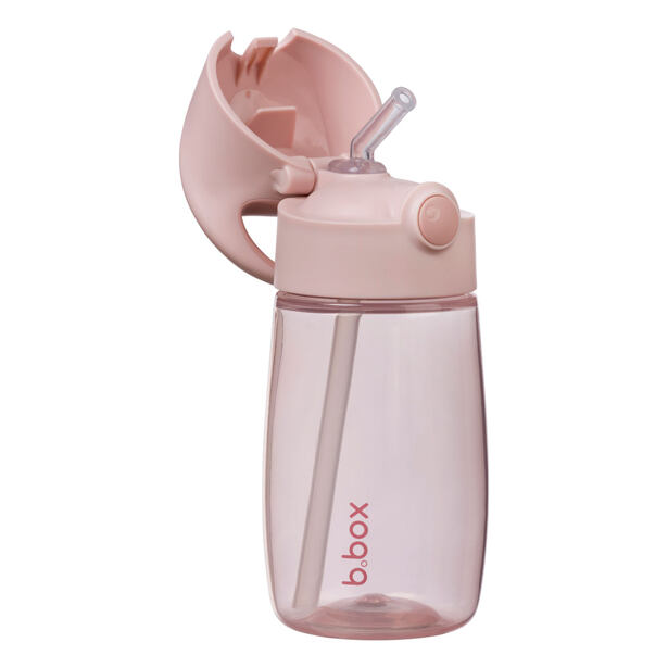 b.box Láhev na pití s brčkem Junior 380 ml - blush crush