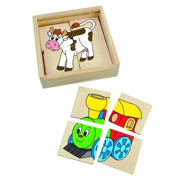 Woody Minipuzzle Mašinka v dřevěné krabičce