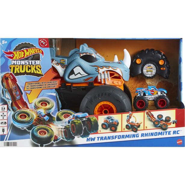 Mattel Hot Wheels RC MONSTER TRUCKS TRANSFORMUJÍCÍ SE RHINOMITE 1:12