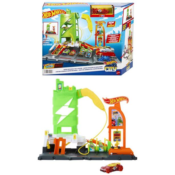 Mattel Hot Wheels City Super nabíjecí stanice