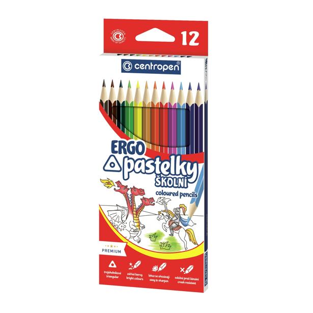 Centropen Pastelky 12 barev trojhranné