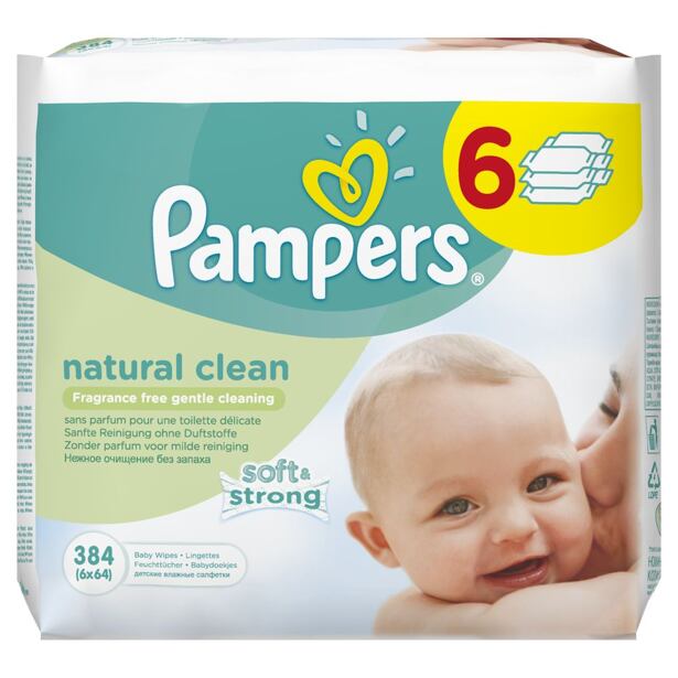 Pampers Natural Clean vlhčené ubrousky