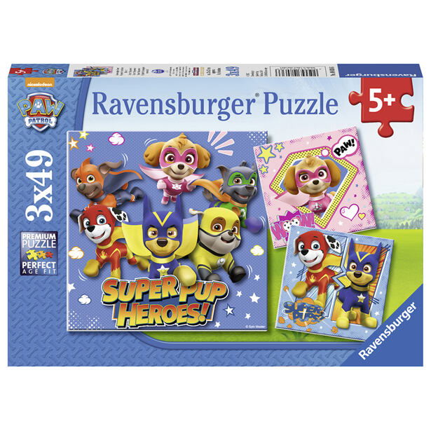 Ravensburger Paw Patrol Puzzle 3x49 dielikov