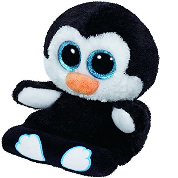 TY Meteor Plyšová zvířátka - držák na mobil - Peek-a-Boos PENNI - penguin