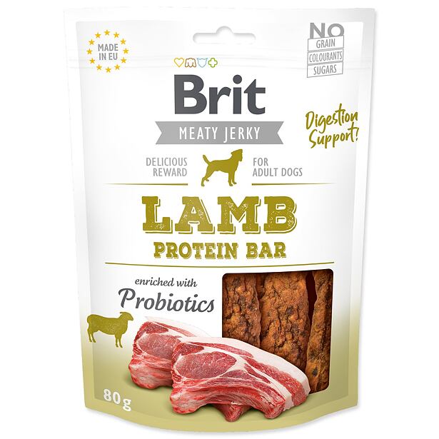 Snack BRIT Jerky Lamb Protein Bar 80 g