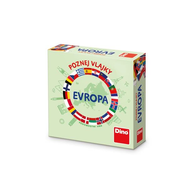 Dino Poznaj vlajky Európa Cestovná hra CZ