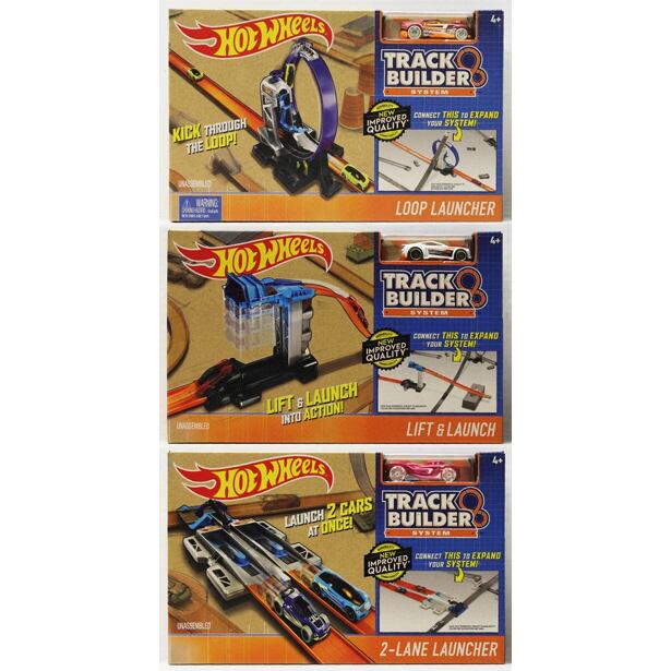 Mattel Hot Wheels TRACK BUILDER DOPLNKY A DRÁHY, viac druhov