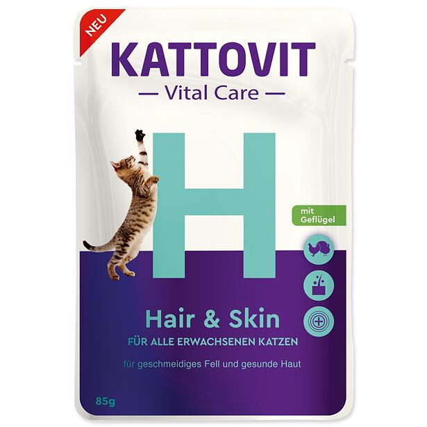 Kapsička KATTOVIT Vital Care Hair & Skin 85 g