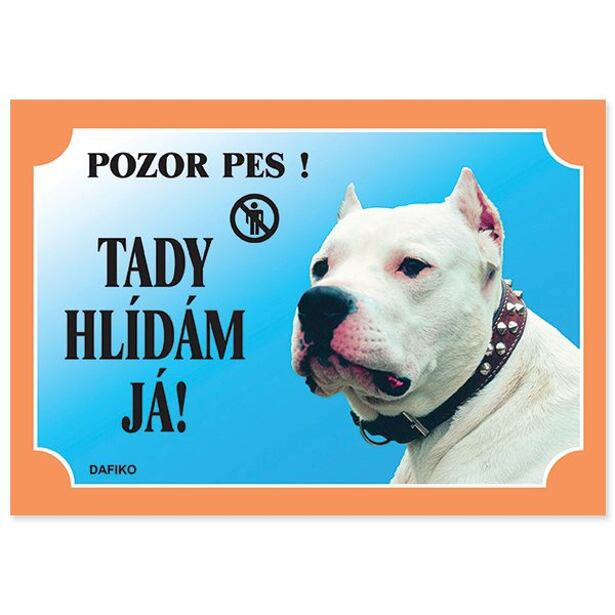 Tabuľka DAFIKO doga argentínska 1 ks