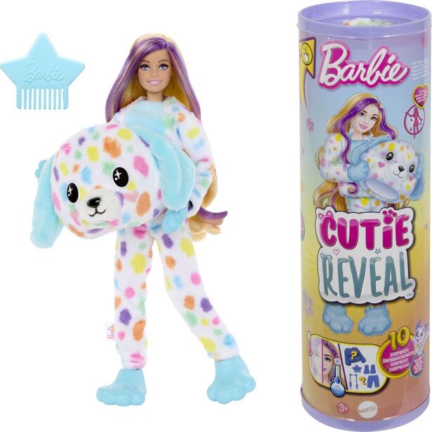 25HRK37 Mattel Barbie Cutie Reveal Barbie Barevné sny - dalmatin - poškozen
