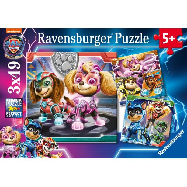 Ravensburger Paw Patrol vo veľkofilme Puzzle 3x49 dielikov