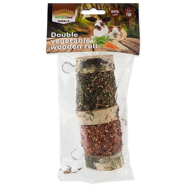 Pochúťka NATURE LAND Nibble valec dva druhy zeleniny 160 g