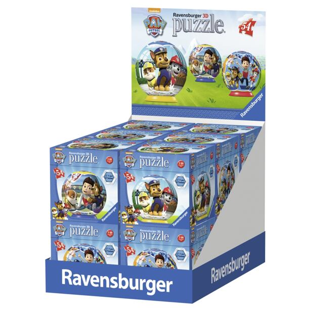 Ravensburger Paw Patrol 3D Puzzle - displej (12ks/D), 54 dielikov