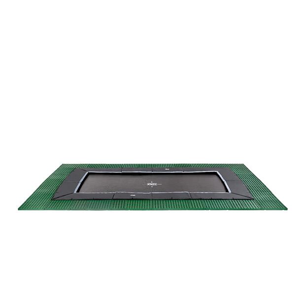 EXIT TOYS  Dynamická přízemní trampolína 275x458cm s bezpečnostními dlaždicemi Freezone - černá