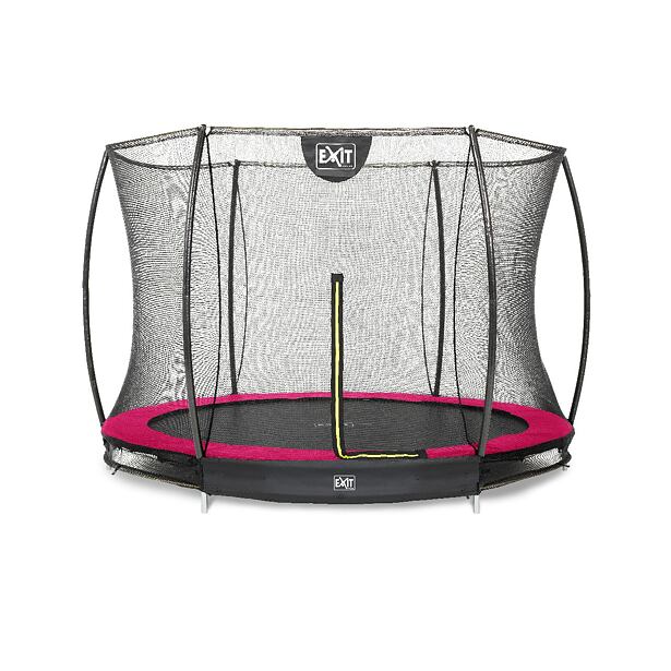 EXIT TOYS Silhouette pozemní trampolína ø244cm s ochrannou sítí - růžová
