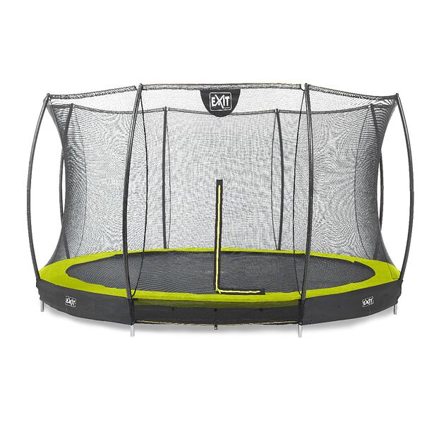 EXIT TOYS Silhouette pozemní trampolína ø366cm s ochrannou sítí - zelená