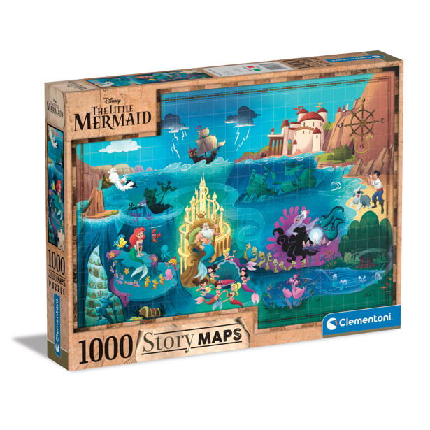 Clementoni Puzzle 1000 dielikov Disney Mapa - Malá morská víla