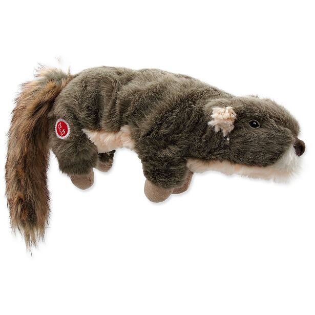 Hračka DOG FANTASY Skinneeez Plush pískacia veverička 45 cm 1 ks