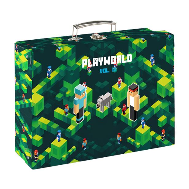 Oxybag Kufrík lamino hranatý A4 Playworld Vol. III.