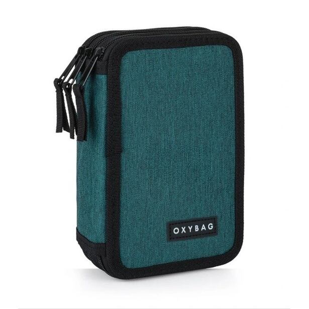 Oxybag Penál 3 patrový prázdný UNICOLOR zelená