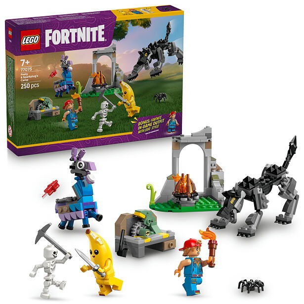 LEGO® Fortnite® 77075 Peely a Sparkplug a ich táborisko