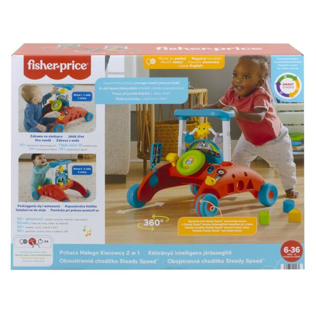 25HJP44 Fisher Price Oboustranné chodítko Steady Speed - poškozený obal