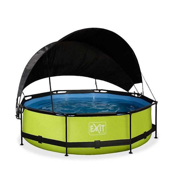 EXIT Frame Pool o300x76cm (12v Cartridge filter) – Lime + Canopy