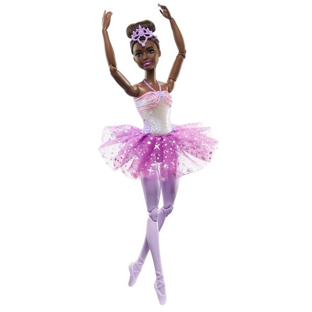 Mattel Barbie Svítící magická baletka s fialovou sukní