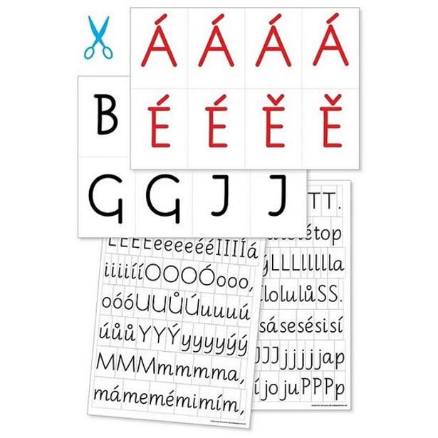Comenia Script: Písmena k vystřihování