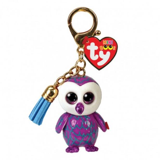 TY Mini Boos Clip MOONLIGHT - fialová sova