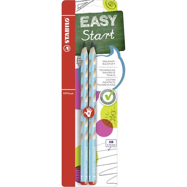ARK 0010072 Ceruzka Stabilo EasyGraph pre pravákov blister 2ks modrá - poškodený obal