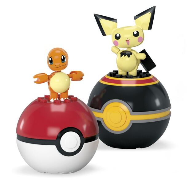 Mattel Pokémon Mega Pokéball - Charmander a Pichu