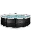 EXIT Frame Pool o488x122cm (12v Cartridge filter) – Black-Leather Style