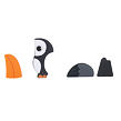 Zopa Dřevěné puzzle malé Toucan