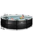 EXIT Frame Pool o488x122cm (12v Cartridge filter) – Black-Leather Style