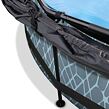 EXIT Frame Pool o244x76cm (12v Cartridge filter) – Stone Grey + Canopy