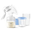 Philips AVENT Odsávačka mateřského mléka manuální + VIA 180 ml 5 ks