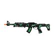 Teddies Samopal jiskřící ARMY na setrvačník plast 62cm na kartě 18x67cm