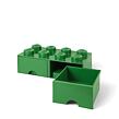 6040061734 LEGO úložný box 8 s šuplíky - tmavě zelená - poškozený obal